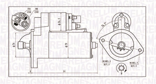 MAGNETI MARELLI Önindító MQS1135_MM