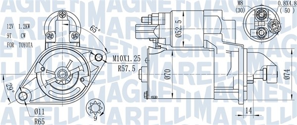 MAGNETI MARELLI Önindító MQS1450_MM