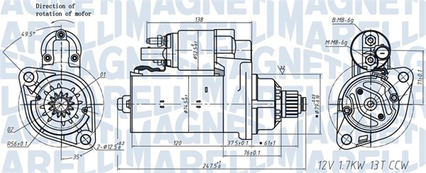 MAGNETI MARELLI Önindító MQS1508_MM