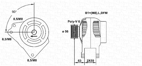 MAGNETI MARELLI Generátor MAN2811_MM