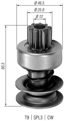 MAGNETI MARELLI Önindító fogaskerék AMB0002_MM
