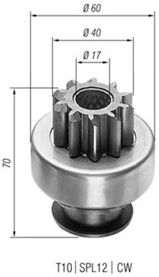 MAGNETI MARELLI Önindító fogaskerék AMB0019_MM