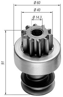 MAGNETI MARELLI Önindító fogaskerék AMB0028_MM