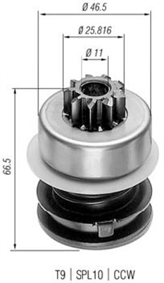 MAGNETI MARELLI Önindító fogaskerék AMB0031_MM