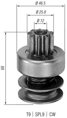 MAGNETI MARELLI Önindító fogaskerék AMB0045_MM