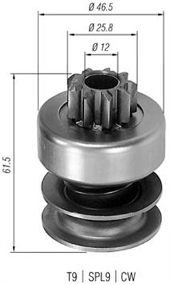 MAGNETI MARELLI Önindító fogaskerék AMB0064_MM