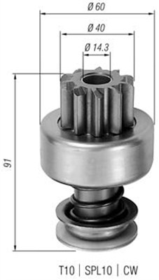 MAGNETI MARELLI Önindító fogaskerék AMB0076_MM