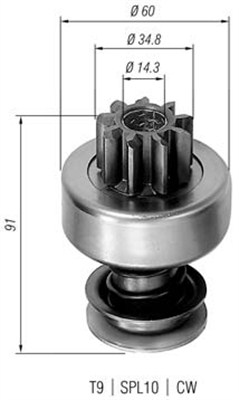 MAGNETI MARELLI Önindító fogaskerék AMB0079_MM