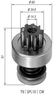 MAGNETI MARELLI Önindító fogaskerék AMB0083_MM