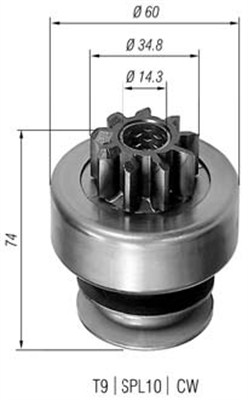 MAGNETI MARELLI Önindító fogaskerék AMB0101_MM