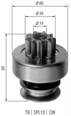 MAGNETI MARELLI Önindító fogaskerék AMB0103_MM