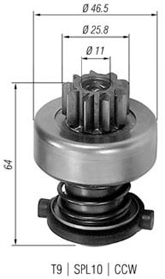 MAGNETI MARELLI Önindító fogaskerék AMB0113_MM