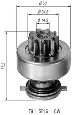 MAGNETI MARELLI Önindító fogaskerék AMB0114_MM