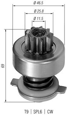 MAGNETI MARELLI Önindító fogaskerék AMB0115_MM