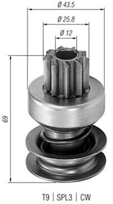 MAGNETI MARELLI Önindító fogaskerék AMB0125_MM