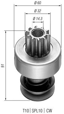 MAGNETI MARELLI Önindító fogaskerék AMB0143_MM