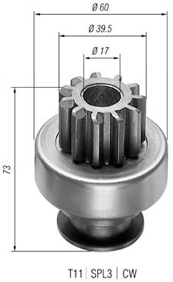 MAGNETI MARELLI Önindító fogaskerék AMB0146_MM