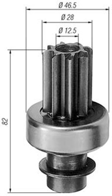 MAGNETI MARELLI AMB0147_MM Önindító fogaskerék