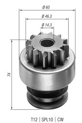 MAGNETI MARELLI Önindító fogaskerék AMB0150_MM