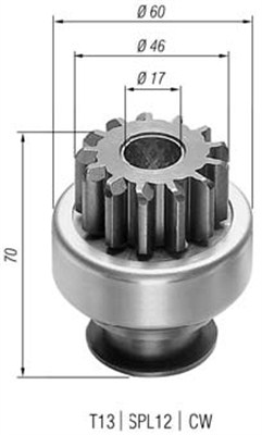 MAGNETI MARELLI Önindító fogaskerék AMB0156_MM