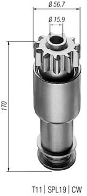 MAGNETI MARELLI Önindító fogaskerék AMB0159_MM