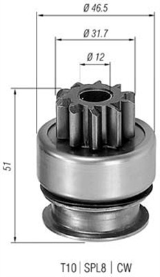 MAGNETI MARELLI Önindító fogaskerék AMB0177_MM