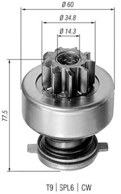 MAGNETI MARELLI Önindító fogaskerék AMB0179_MM