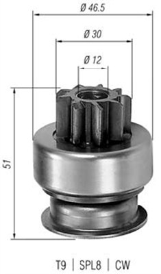 MAGNETI MARELLI Önindító fogaskerék AMB0185_MM