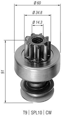 MAGNETI MARELLI Önindító fogaskerék AMB0204_MM