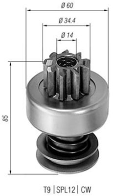 MAGNETI MARELLI Önindító fogaskerék AMB0207_MM