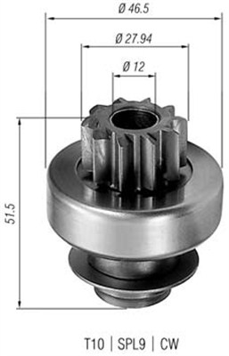 MAGNETI MARELLI Önindító fogaskerék AMB0227_MM