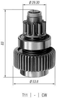 MAGNETI MARELLI Önindító fogaskerék AMB0229_MM