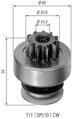 MAGNETI MARELLI Önindító fogaskerék AMB0234_MM