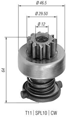 MAGNETI MARELLI Önindító fogaskerék AMB0243_MM