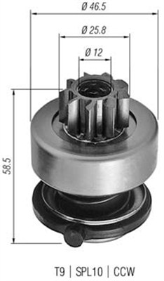 MAGNETI MARELLI Önindító fogaskerék AMB0255_MM