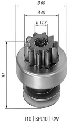 MAGNETI MARELLI Önindító fogaskerék AMB0263_MM