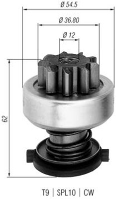 MAGNETI MARELLI Önindító fogaskerék AMB0279_MM