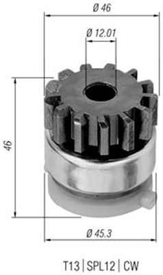 MAGNETI MARELLI Önindító fogaskerék AMB0294_MM