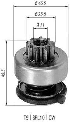 MAGNETI MARELLI Önindító fogaskerék AMB0301_MM