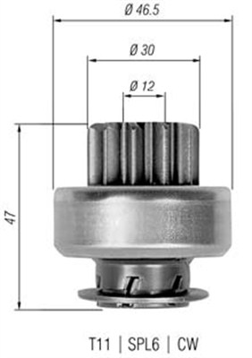 MAGNETI MARELLI Önindító fogaskerék AMB0320_MM