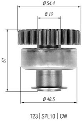 MAGNETI MARELLI Önindító fogaskerék AMB0328_MM