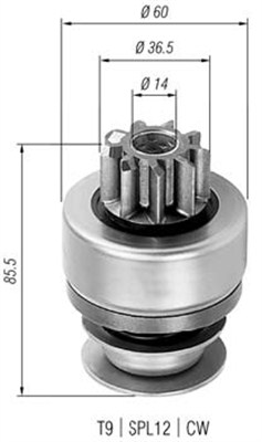 MAGNETI MARELLI Önindító fogaskerék AMB0332_MM