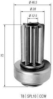 MAGNETI MARELLI Önindító fogaskerék AMB0341_MM