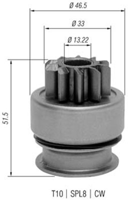 MAGNETI MARELLI Önindító fogaskerék AMB0348_MM