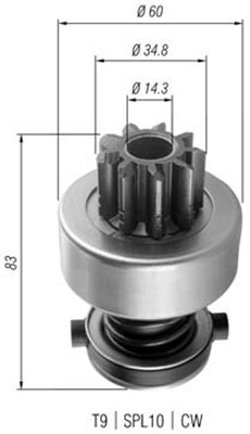 MAGNETI MARELLI Önindító fogaskerék AMB0358_MM