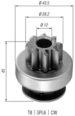 MAGNETI MARELLI Önindító fogaskerék AMB0362_MM