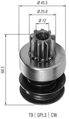 MAGNETI MARELLI Önindító fogaskerék AMB0407_MM