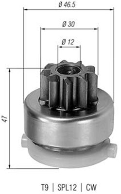 MAGNETI MARELLI Önindító fogaskerék AMB0410_MM