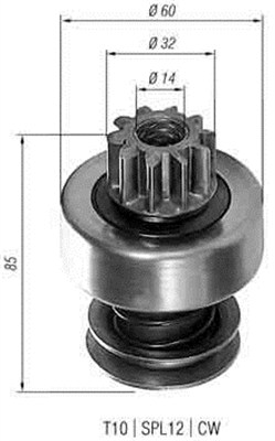 MAGNETI MARELLI Önindító fogaskerék AMB0411_MM