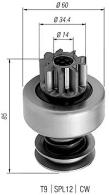 MAGNETI MARELLI Önindító fogaskerék AMB0414_MM